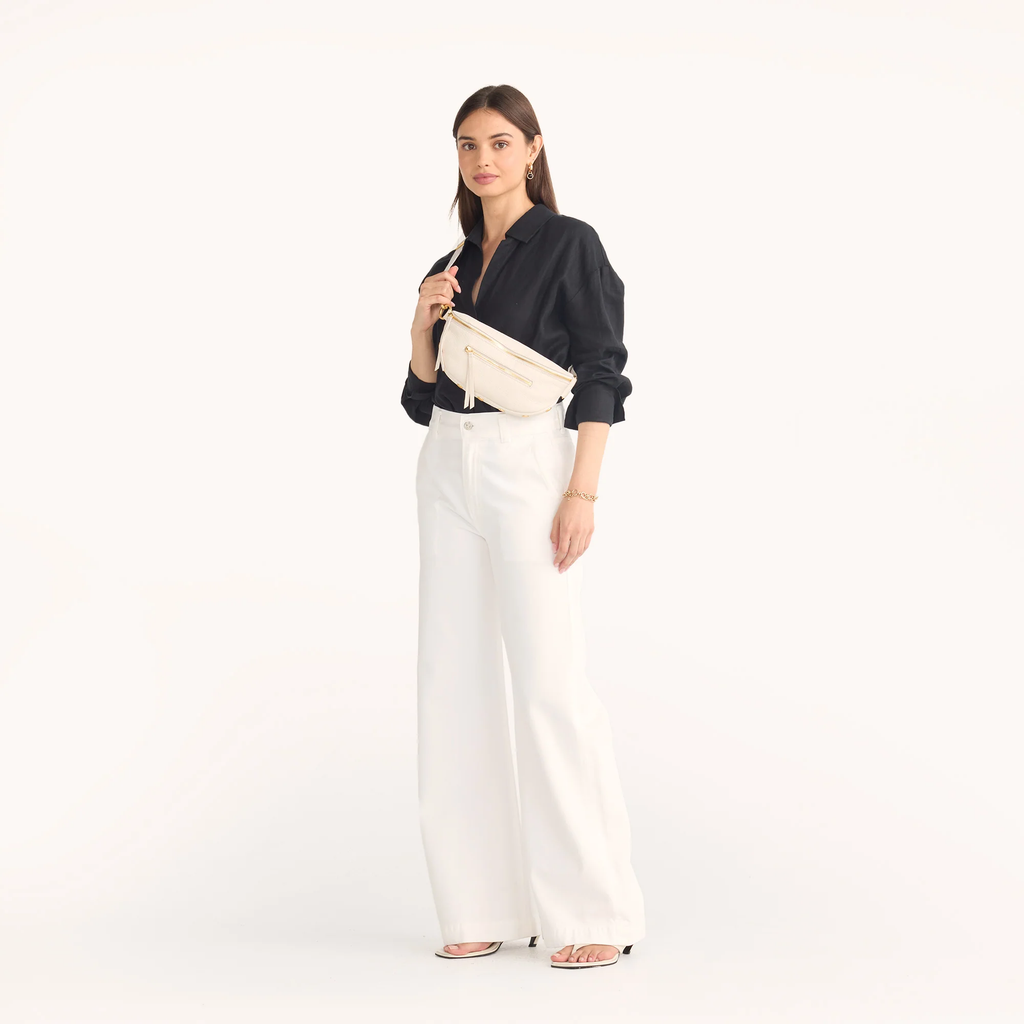 Charles Crossbody Medium- Calla Lily White-BG