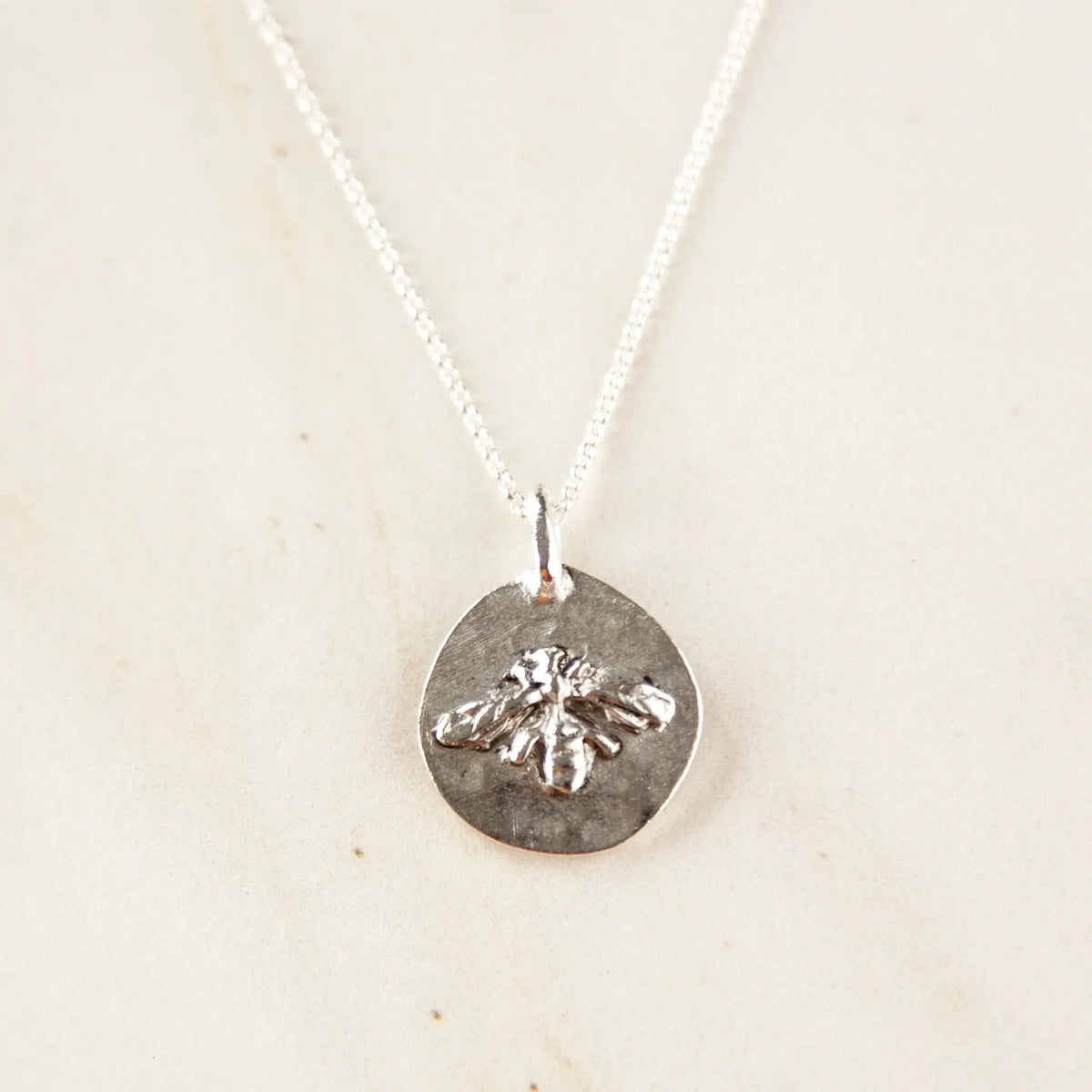 Bee Necklace- Silver