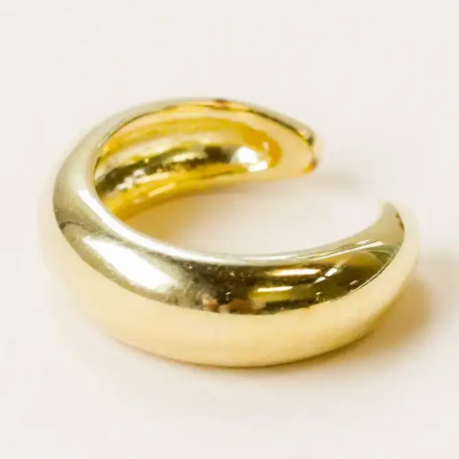 Gold Cuff Earrings - Bold Smooth