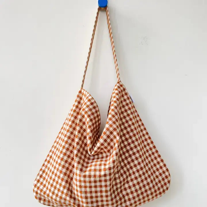 Happy Carry Bag- Cinnamon Gingham