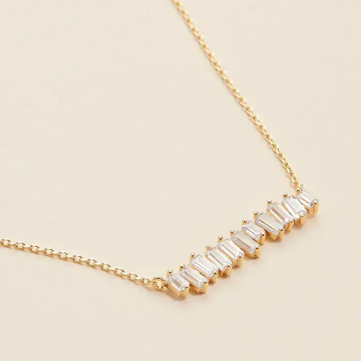 Baguette Bar Necklace- G