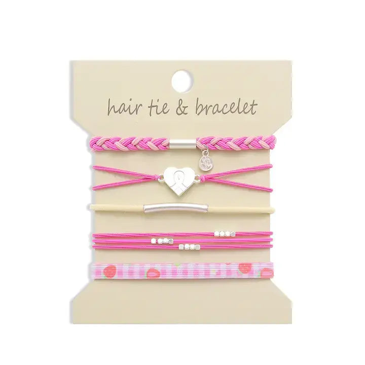 Hair Tie Bracelets- Hot Pink