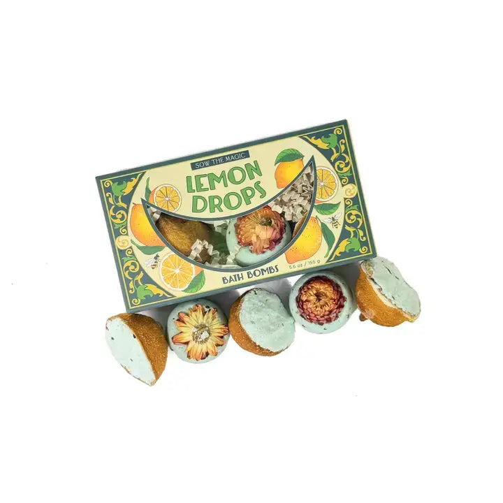 Natural Lemon Drop Bath Bomb Set