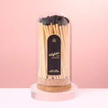 Corked Glass Dome Matches- Black