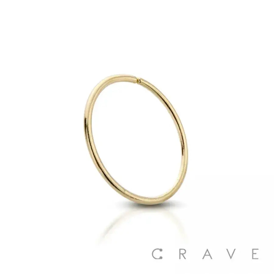 14k Gold Nose Hoop 10mm