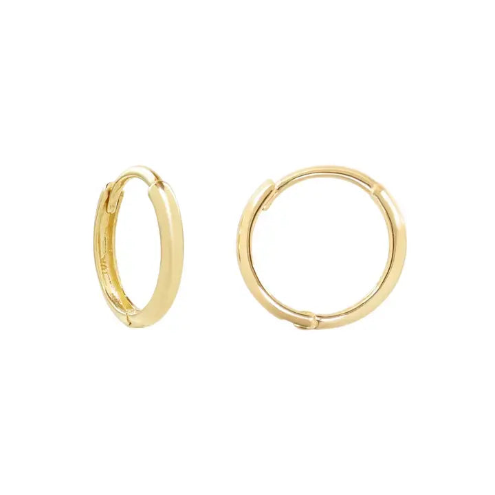 Gold Thin Huggies 10k 13mm