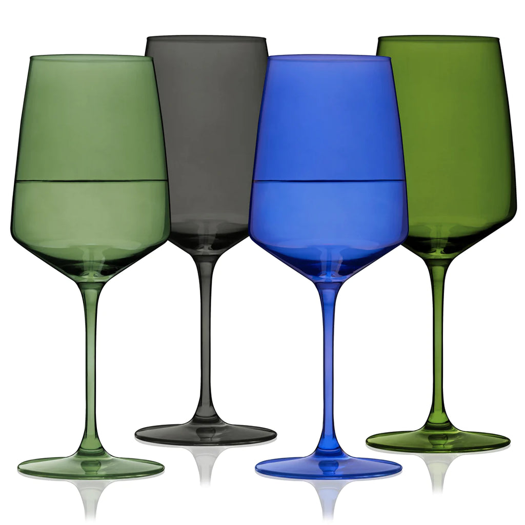 Seaside Noveau Reserve Crystal Wine Glasses (Set of 4)