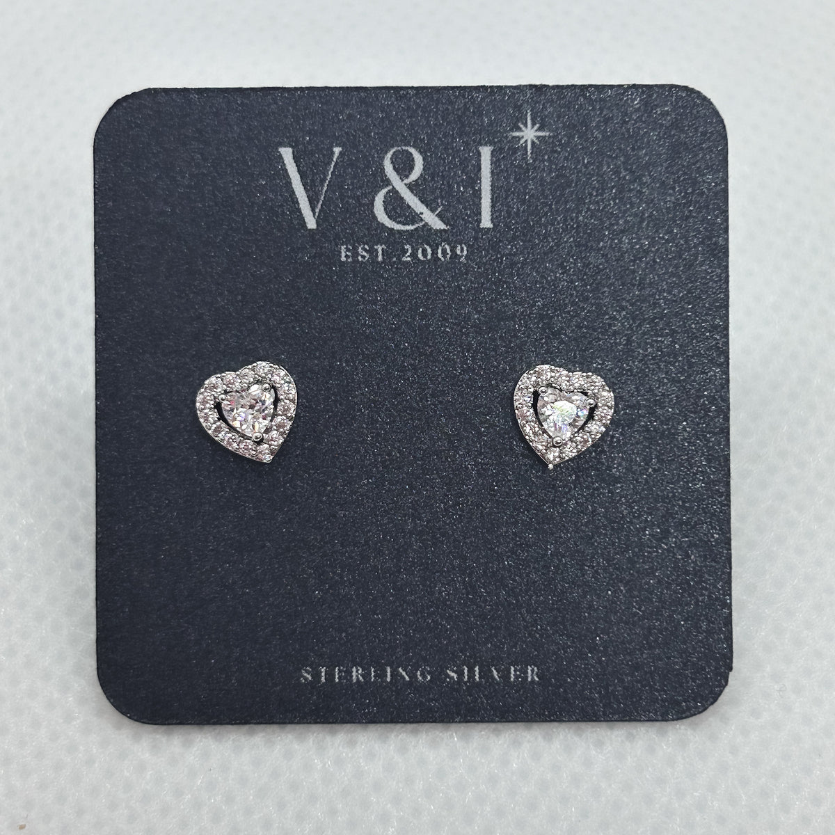 CZ Heart Stud- SS