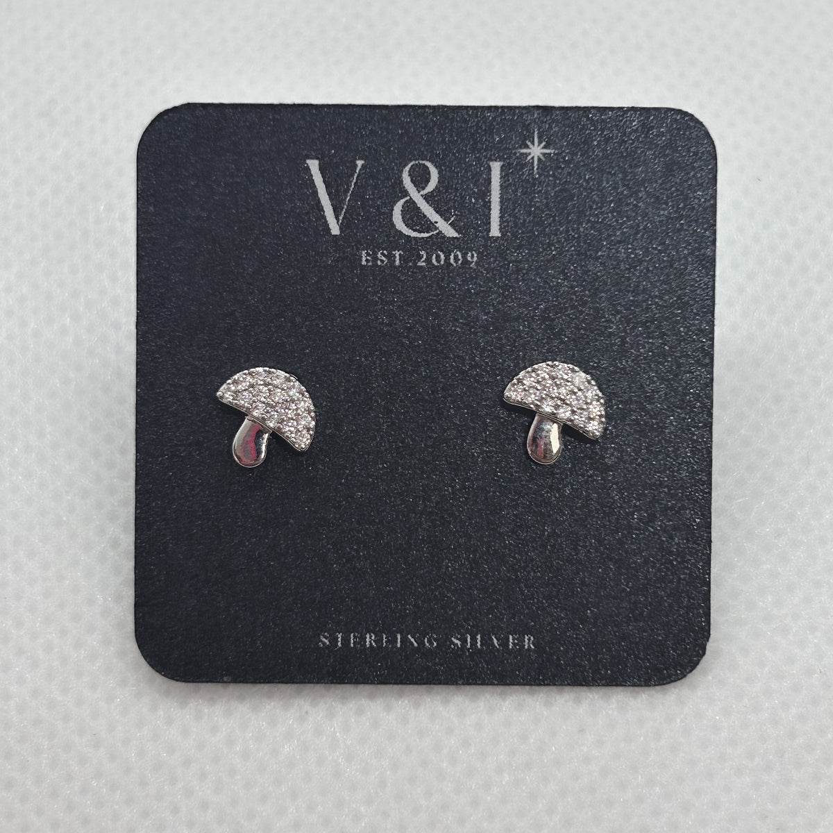 CZ Mushroom Stud- SS