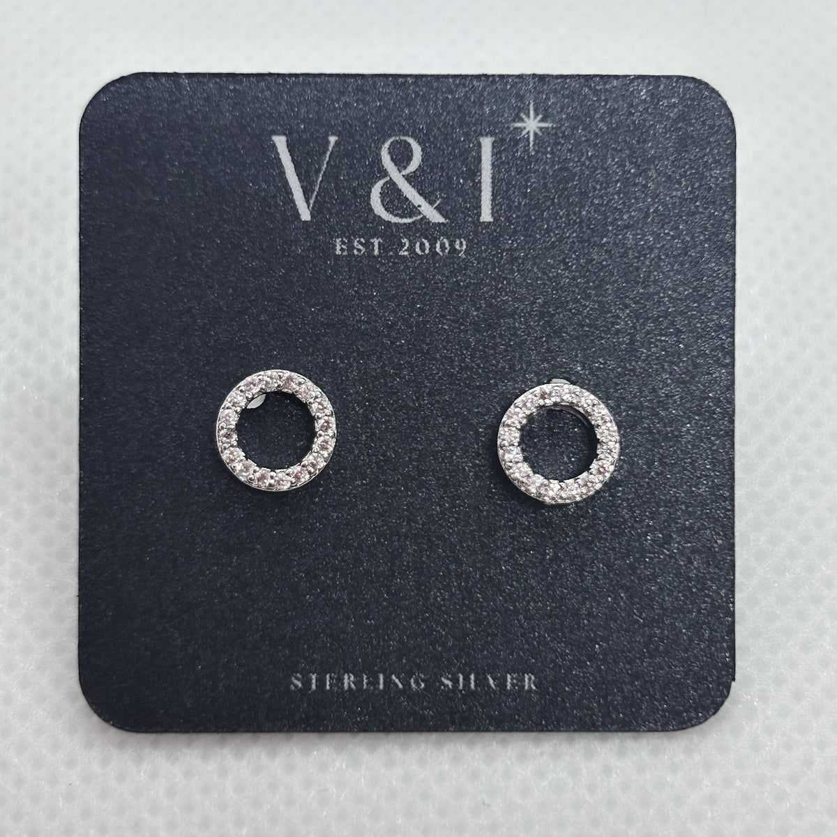 CZ Small Open Circle Stud- SS