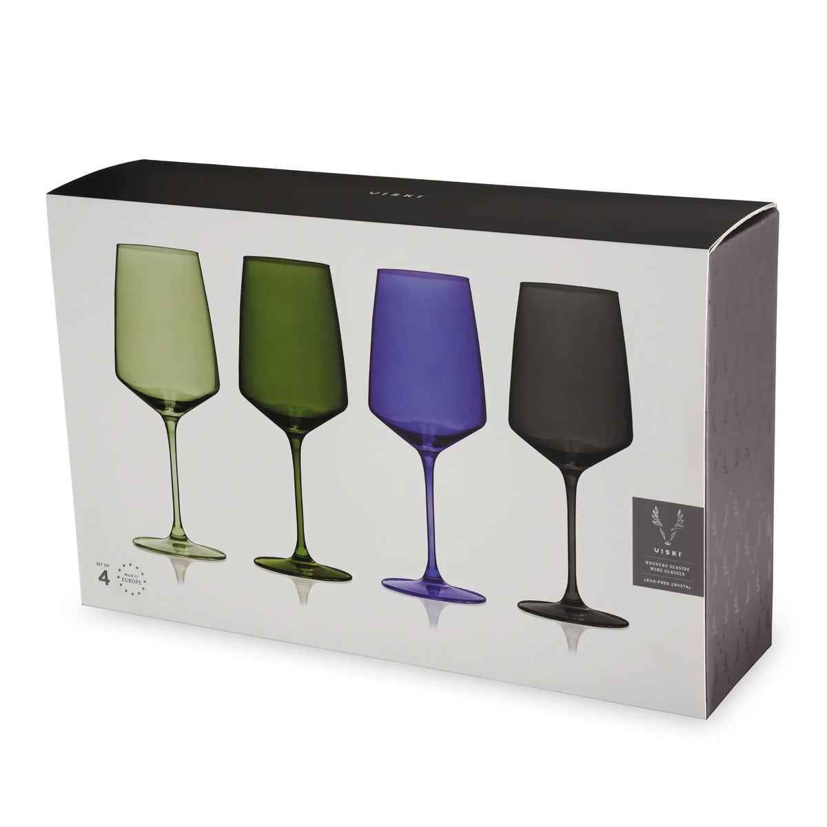 Seaside Noveau Reserve Crystal Wine Glasses (Set of 4)