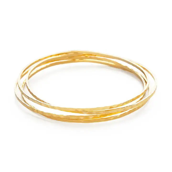 Hammered Bangles Set of 4