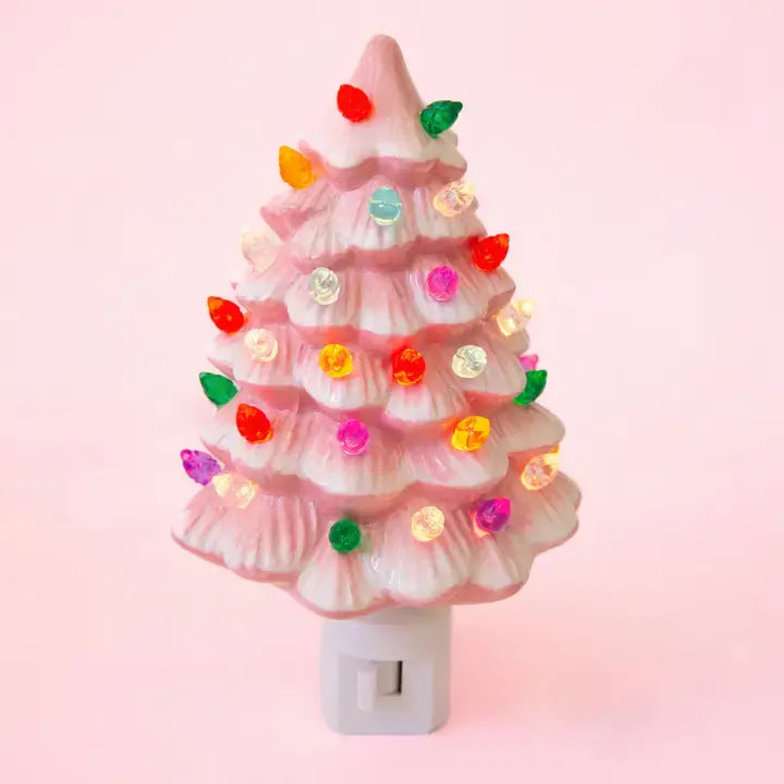 Vintage Tree Night Light- Pink