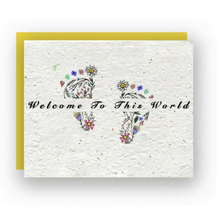 Welcome Baby Shower Wildflower Seed Card