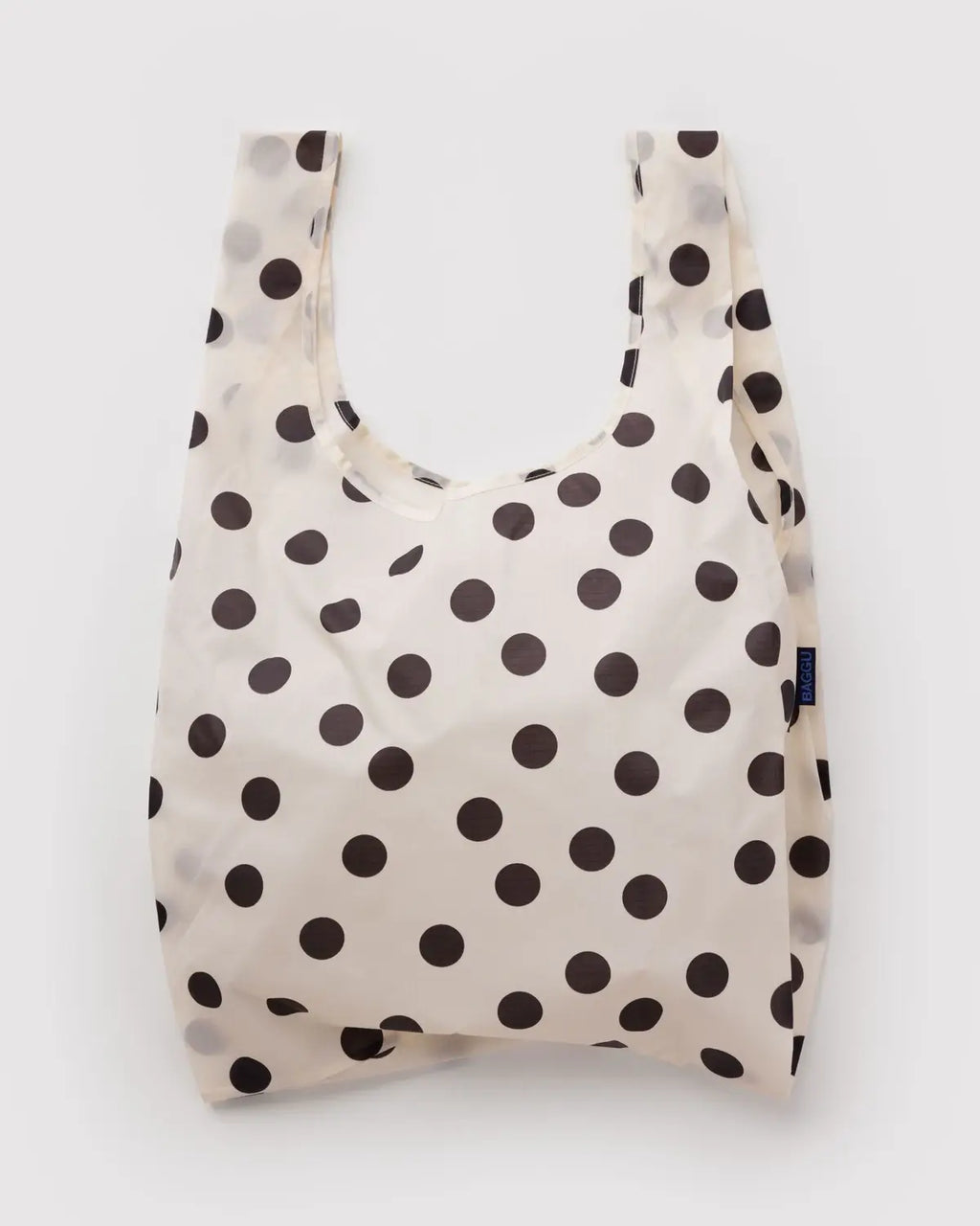 Standard Baggu - Cream and Black Polka Dot
