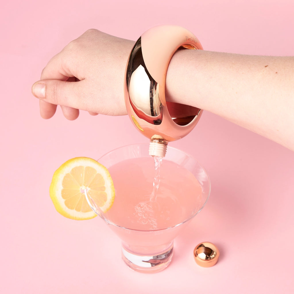 Rose Gold Bangle Flask 3oz