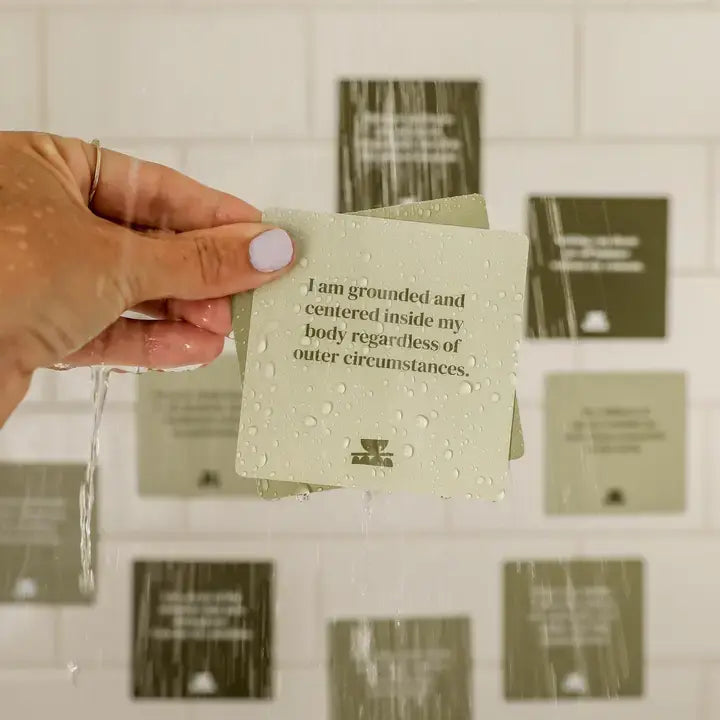 Shower Affirmation Cards - Grounding