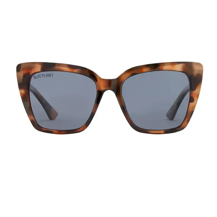 Shya -Milky Brown Tortoise- Smoke Polarized Sunglasses- Shaya