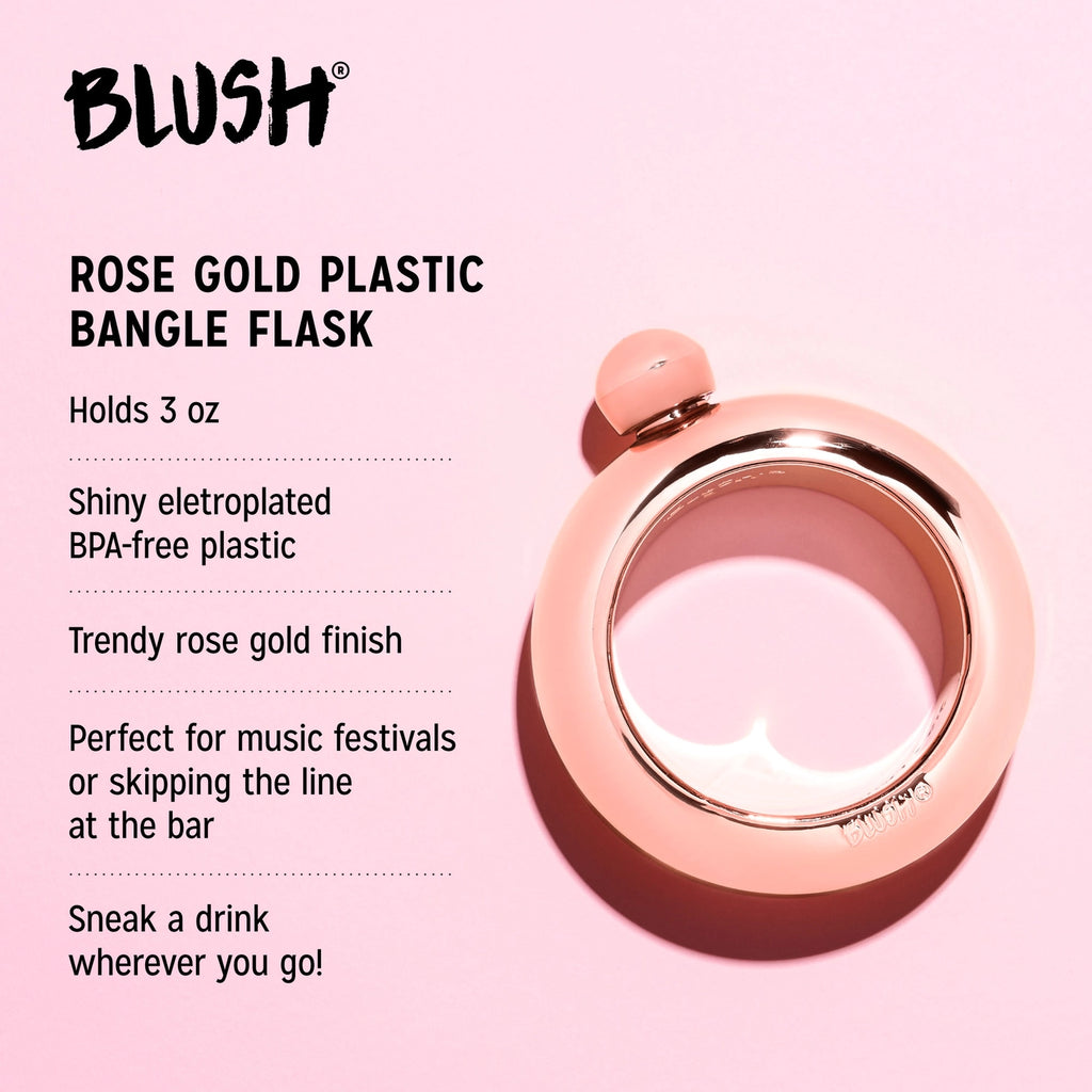 Rose Gold Bangle Flask 3oz