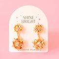 Holiday Bow Earrings- Double - Gold