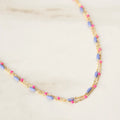 Dash & Dot Necklace- Pink/Purple