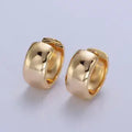 Gold Fill 16.5mm Wide Chubby Huggie Earring