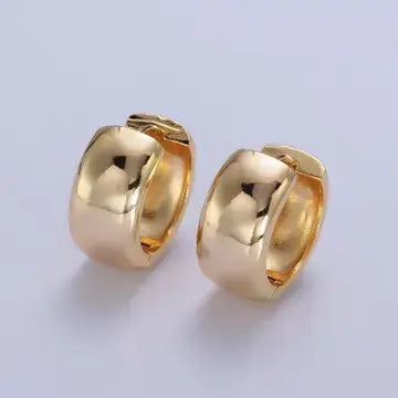Gold Fill 16.5mm Wide Chubby Huggie Earring