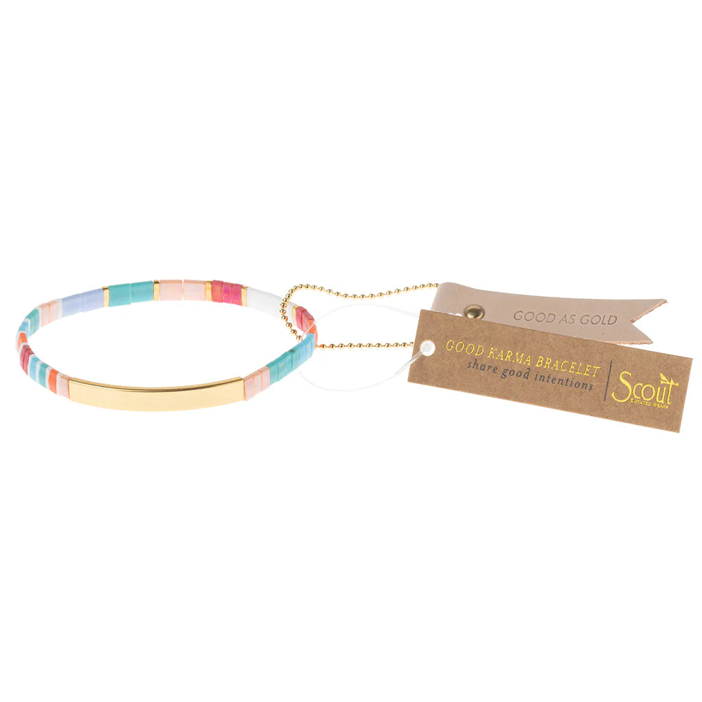 Good Karma Good as Gold - Aqua Multi/Gold