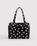 Small Cloud Carry-On - Black and Cream Polka Dot