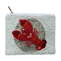 Fully Beaded Coin Purse- Lobster