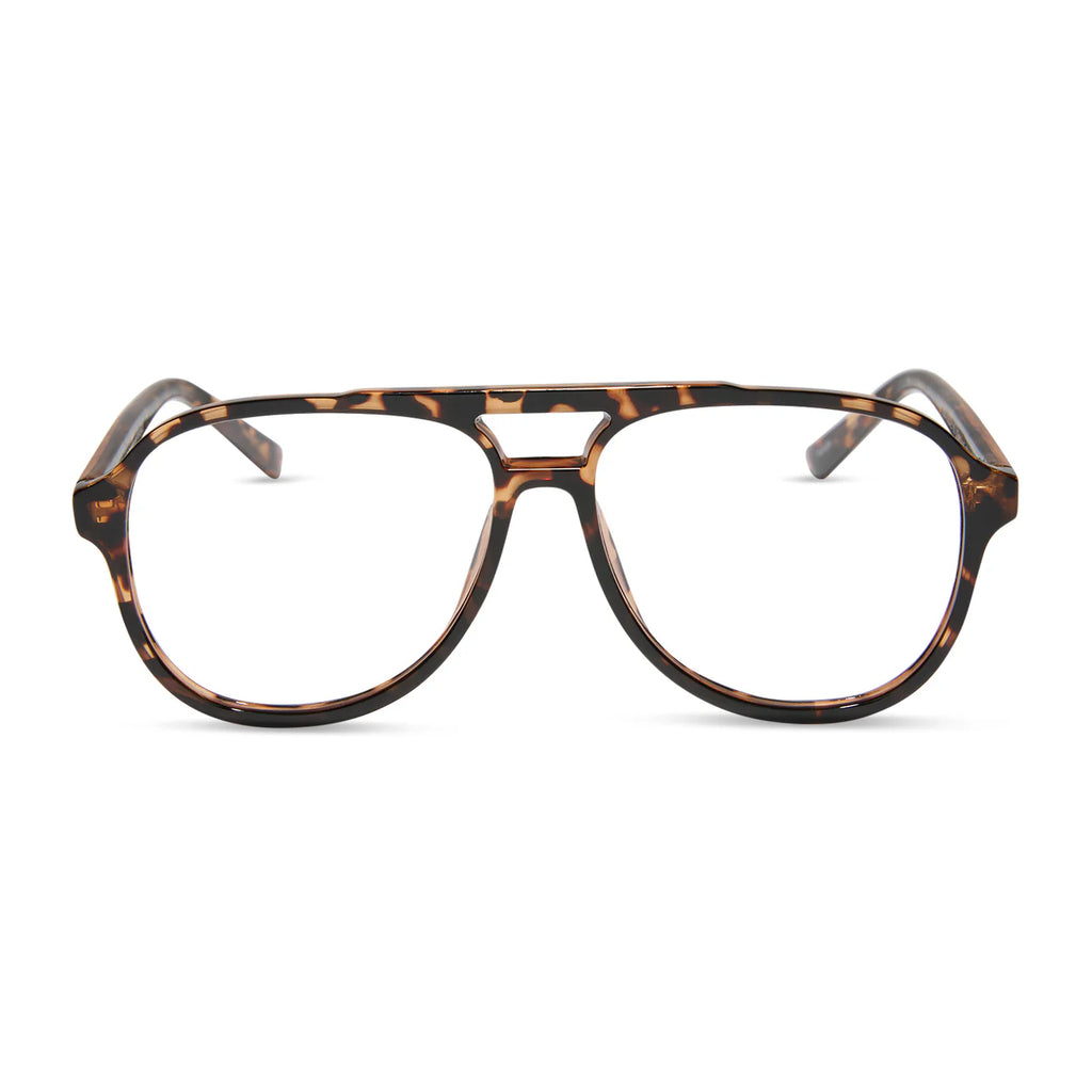 Tatum espresso tortoise + blue light reader 3.0