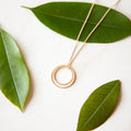 Double Circle Necklace - Gold