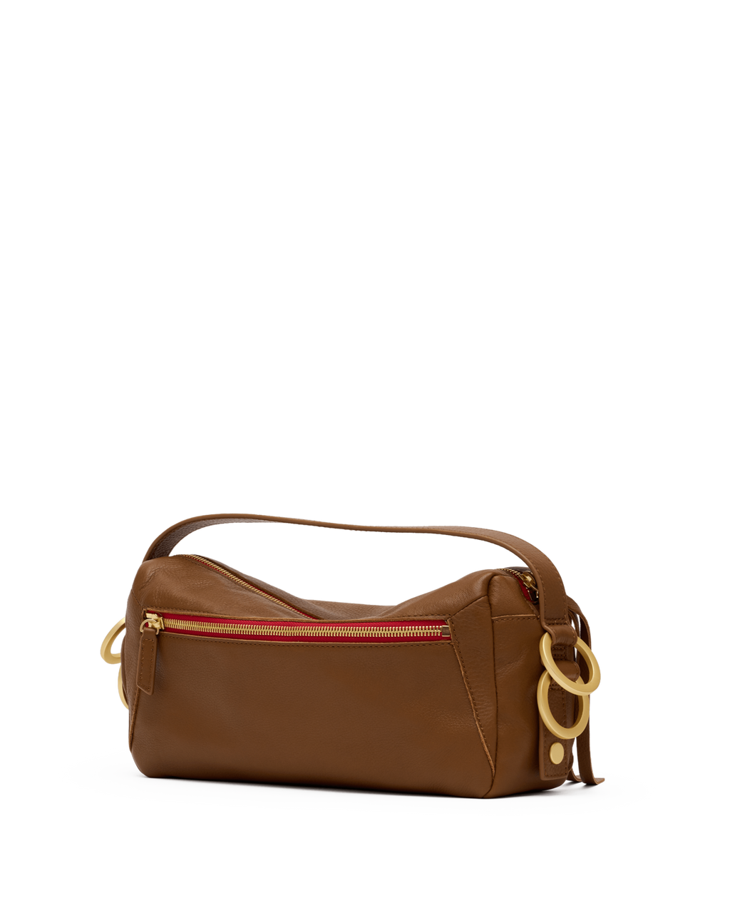 Doxie Med-Mahogany Pebble-BG-Red Zip