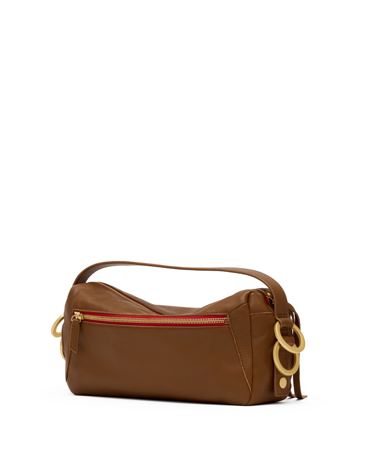 Doxie Med-Mahogany Pebble-BG-Red Zip