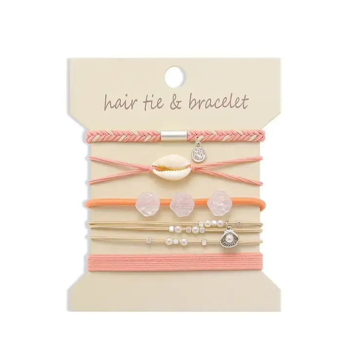 Hair Tie Bracelets- Shell