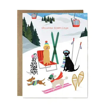 Aprés Dogs Skisons Card