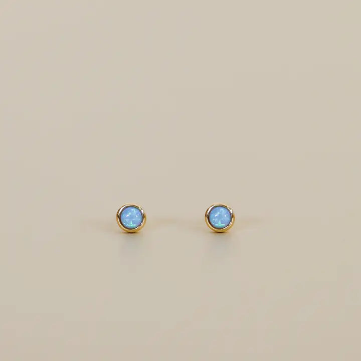Simple Stud - Fire Opal