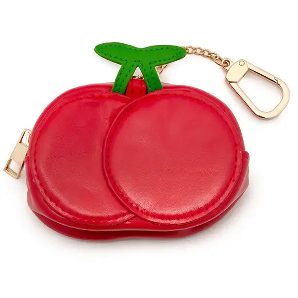 2-in-1 Bag Charm & Reusable Shopper Bag- Cherries