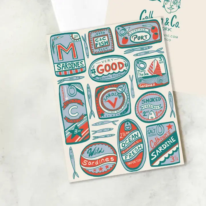 Sardines and Tin Fish Greeting Card