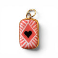 Shining Heart Diamond Charm- Hot Pink