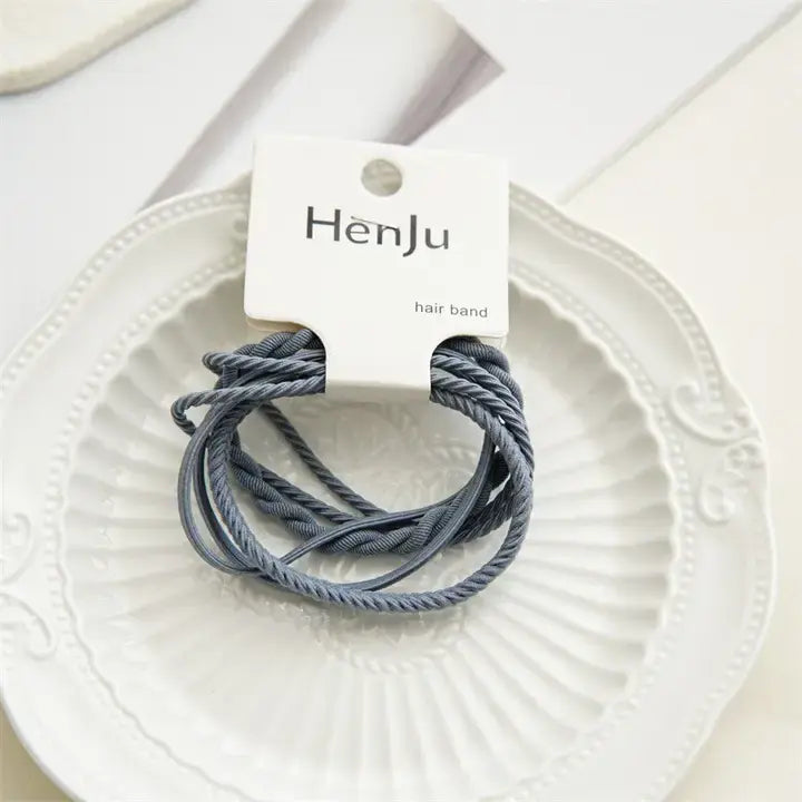 4 Pack Hair Ties- Blue