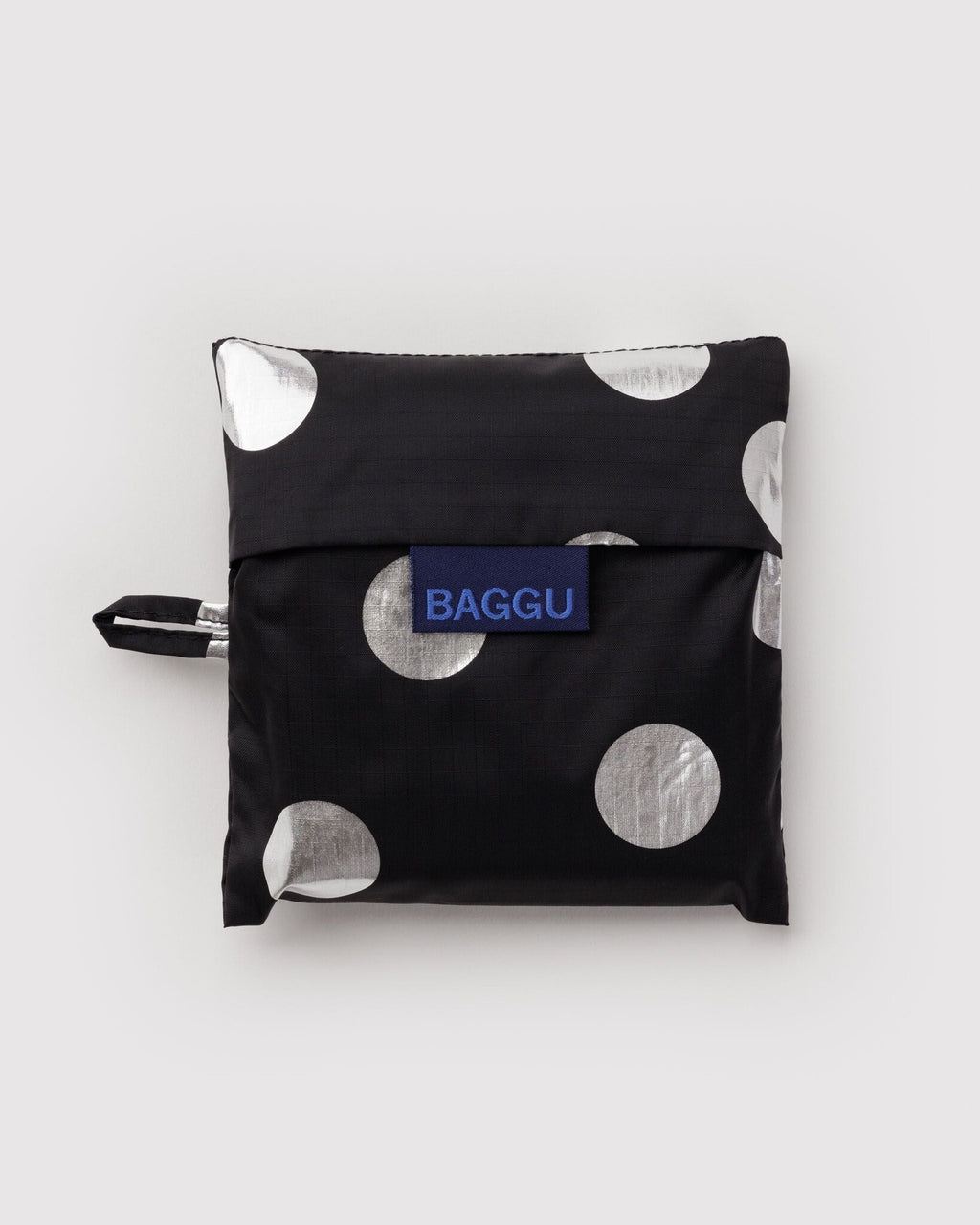 Standard Baggu - Silver Metallic Polka Dot