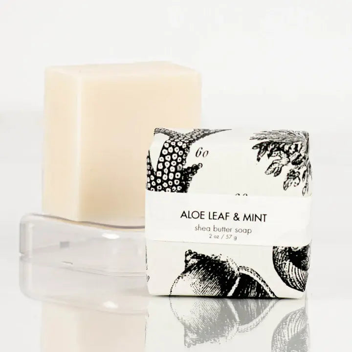 Petite Shea Butter Soap- Aloe Leaf & Mint