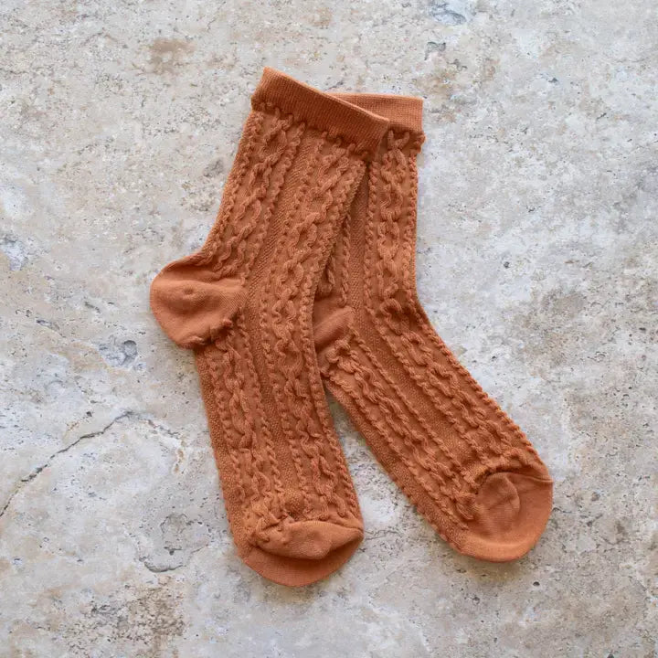 Noble Twist Socks - Rust