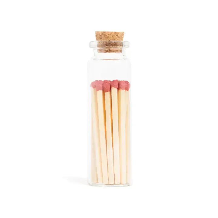 Small Corked Vial Matches- Garnet