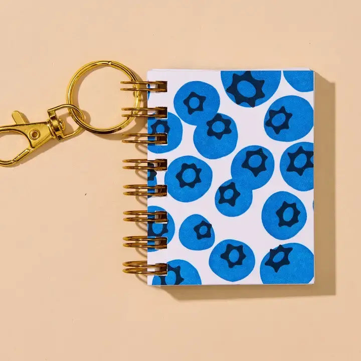 Mini Notebook Charm- Blueberry