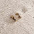 18k GF Stars Hoop Earrings 12mm