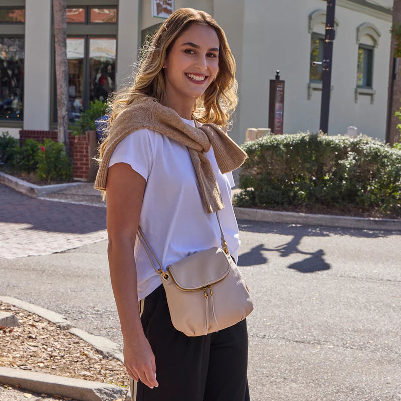 Fern Zip-Flap Crossbody- Stonewash