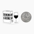 Mini Sticker- Drinking Wine