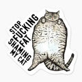 Fat Cat Sticker